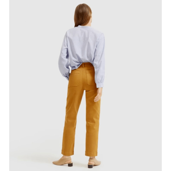 NWT New Everlane The Straight Leg Crop Golden Brown Size 0 - Picture 2 of 13